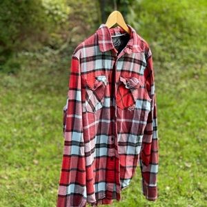 Fox Racing Vintage Flannel Long Sleeve Mens Large